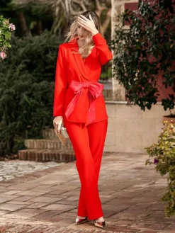 Vestidos De Invitada Comunión|Vestidos De Invitada Bautizo-Mariquita Trasquilá TRAJE MIRABRAS Rojo
