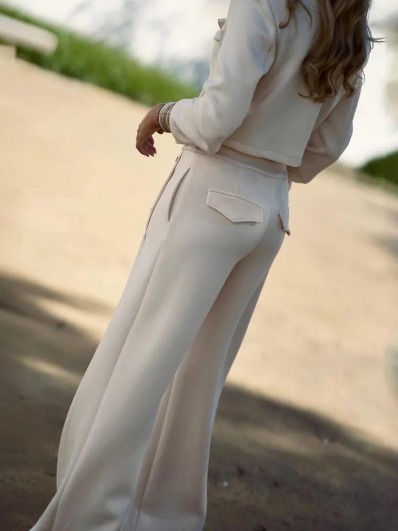 Pantalones De Mujer|Pantalones De Fiesta-Mariquita Trasquilá TRAJE MIRACLE Beige