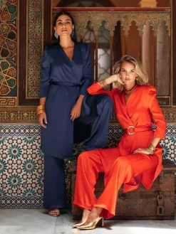 Vestidos Invitadas Boda De Día|Vestidos De Invitada Comunión-Mariquita Trasquilá TRAJE RENATA AzulMarino