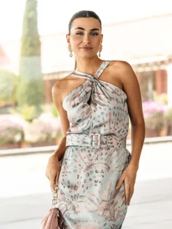 Vestidos Invitadas Boda De Día|Vestidos De Invitada Comunión-Mariquita Trasquilá VESTIDO AMANECER Celeste