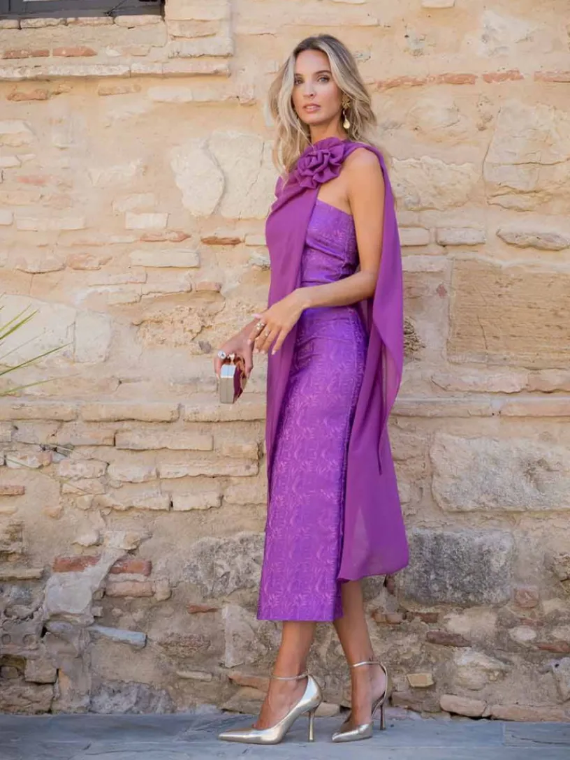 Vestidos Invitadas Boda De Día|Vestidos Cortos De Fiesta-Mariquita Trasquilá VESTIDO AMATISTA Violeta