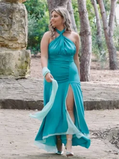 Vestidos De Dama De Honor|Vestido De Puesta De Largo-Mariquita Trasquilá VESTIDO ARRECIFE BY CRIS MATA Turquesa