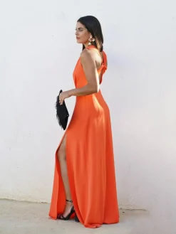 Vestidos De Graduación|Vestido De Puesta De Largo-Mariquita Trasquilá VESTIDO CORALINA Naranja
