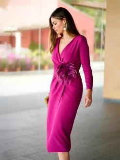 Vestidos Invitadas Boda De Día|Vestidos De Invitada Comunión-Mariquita Trasquilá VESTIDO DHALIA Buganvilla