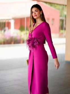 Vestidos Invitadas Boda De Día|Vestidos De Invitada Comunión-Mariquita Trasquilá VESTIDO DHALIA Buganvilla