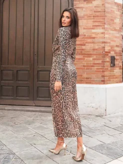 Invitadas -50 €|Vestidos Cortos De Fiesta-Mariquita Trasquilá VESTIDO JEUNE ANIMAL Leopardo