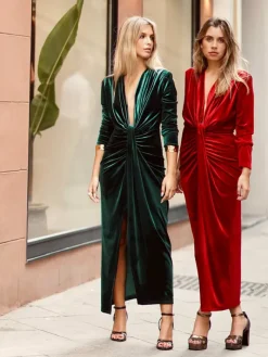 Invitadas -50 €|Vestidos Cortos De Fiesta-Mariquita Trasquilá VESTIDO JEUNE TERCIOPELO