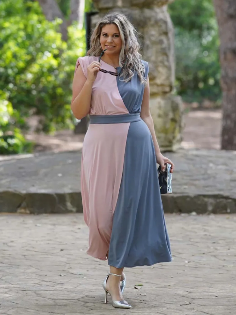 Vestidos Invitadas Boda De Día|Vestidos De Invitada Comunión-Mariquita Trasquilá VESTIDO JULIETA BICOLOR Rosabebe