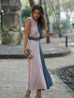 Vestidos Invitadas Boda De Día|Vestidos De Invitada Comunión-Mariquita Trasquilá VESTIDO JULIETA BICOLOR Rosabebe