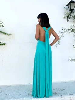 Vestidos De Graduación|Vestidos De Dama De Honor-Mariquita Trasquilá VESTIDO LARGO LAZADA