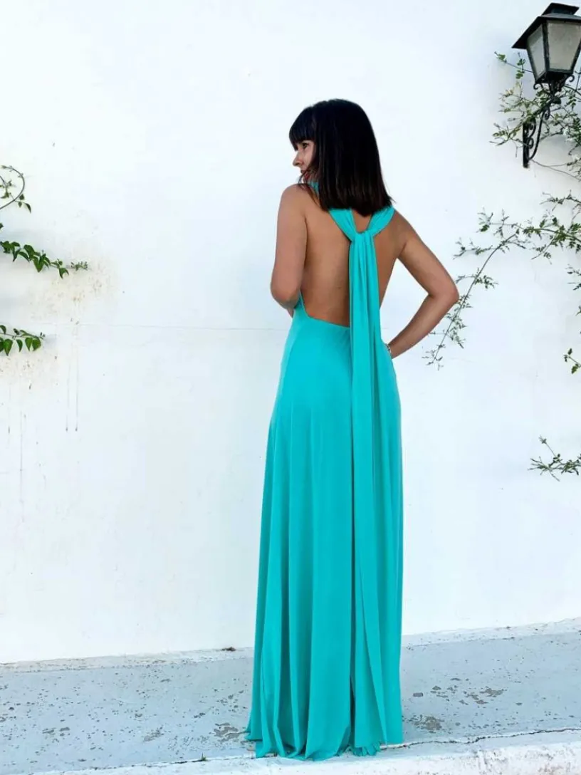 Vestidos De Graduación|Vestidos De Dama De Honor-Mariquita Trasquilá VESTIDO LARGO LAZADA