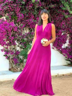Vestidos De Graduación|Vestidos De Dama De Honor-Mariquita Trasquilá VESTIDO LARGO LAZADA
