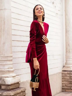 Invitadas -50 €|Vestidos Largos De Fiesta-Mariquita Trasquilá VESTIDO LARGO TERCIOPELO