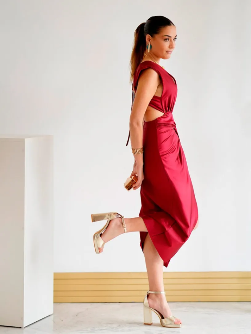 Invitadas -50 €|Vestidos Cortos De Fiesta-Mariquita Trasquilá VESTIDO MIDI CUTOUT ISOLDE