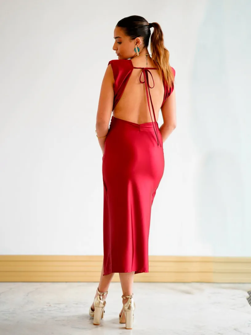 Invitadas -50 €|Vestidos Cortos De Fiesta-Mariquita Trasquilá VESTIDO MIDI CUTOUT ISOLDE
