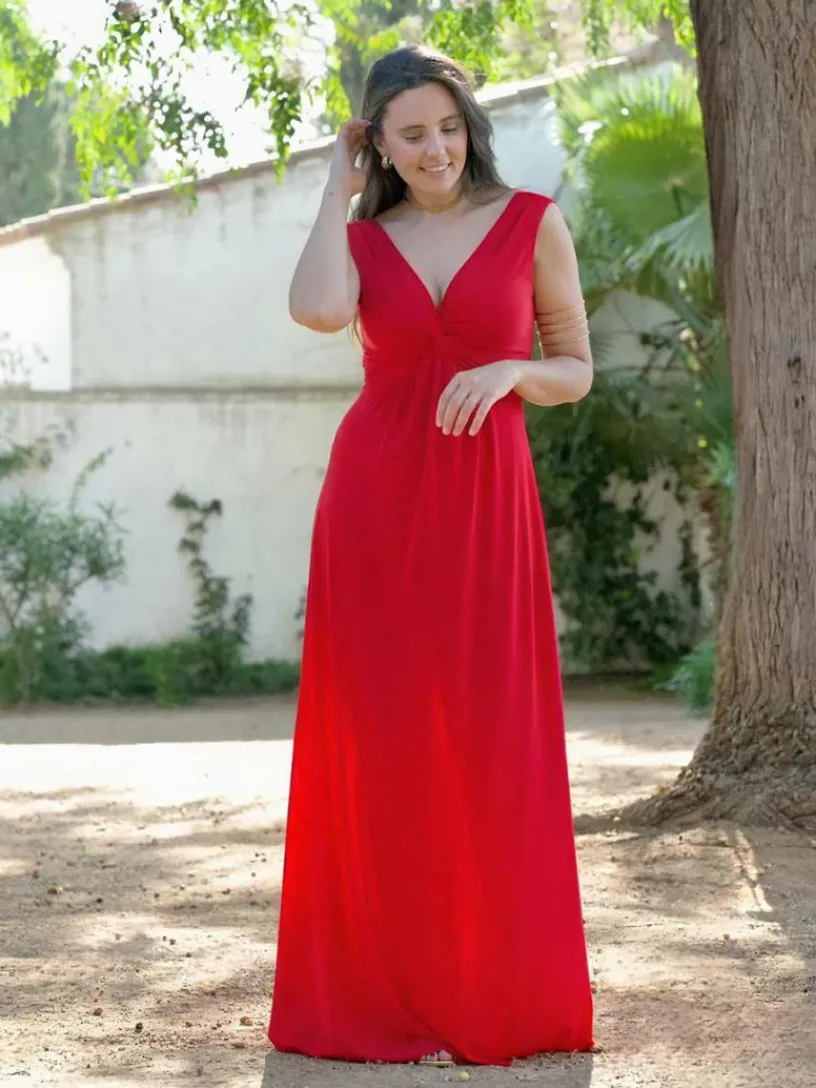 Vestidos De Graduación|Vestidos De Dama De Honor-Mariquita Trasquilá VESTIDO NUDO ADRIANA