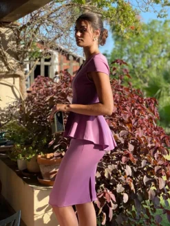 Invitadas -50 €-Mariquita Trasquilá VESTIDO PEPLUM SARA SUMMER