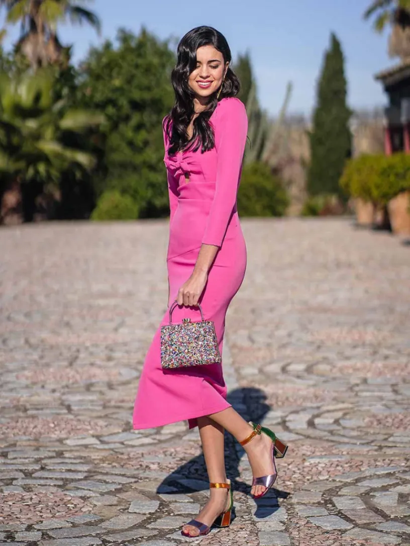 Vestidos Invitadas Boda De Día|Vestidos De Graduación-Mariquita Trasquilá VESTIDO TANGUILLO Fucsia