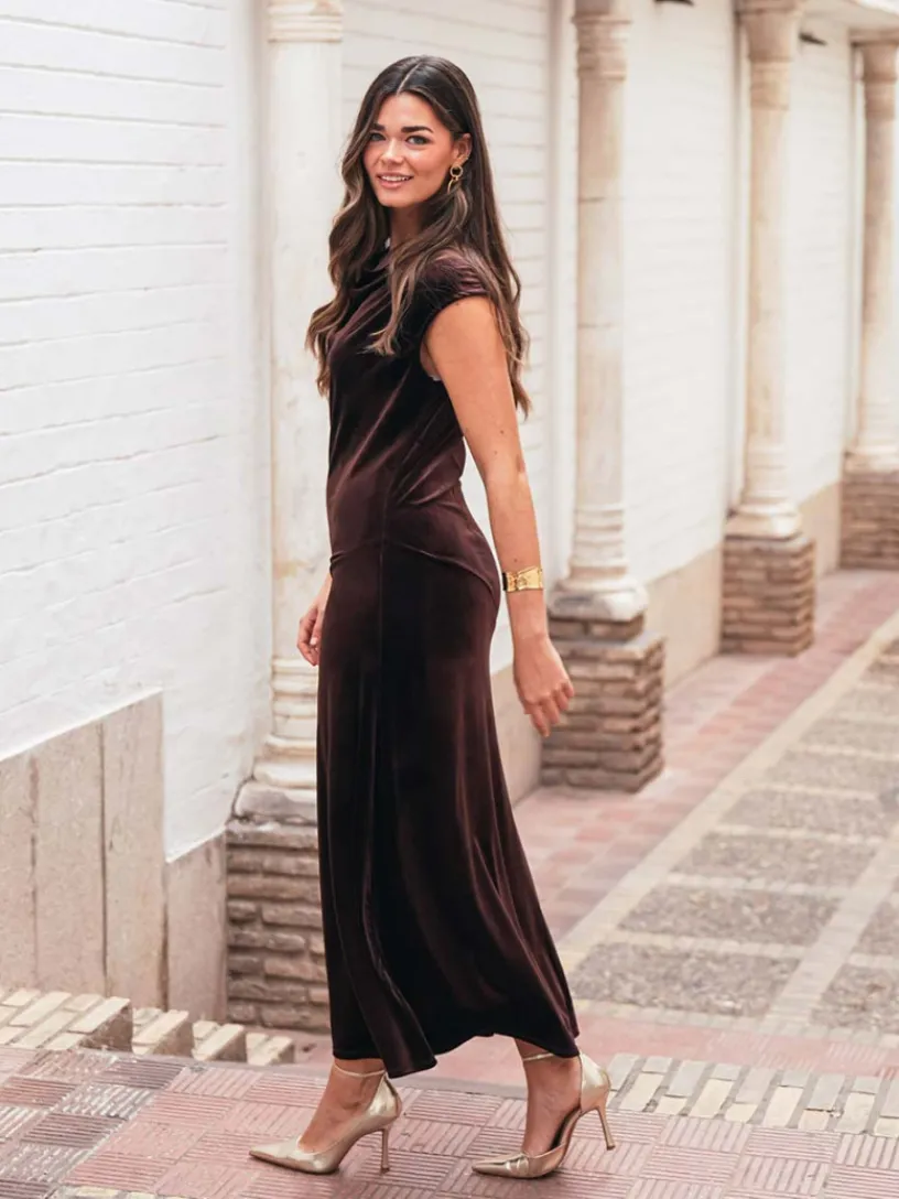Invitadas -50 €|Vestidos Cortos De Fiesta-Mariquita Trasquilá VESTIDO TERCIOPELO GLORIA